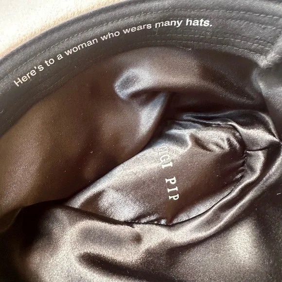 Gigi Pip Tan “Shiloh Fedora” Wool Hat Size 57 Small/ Medium Excellent Condition! - Picture 11 of 12